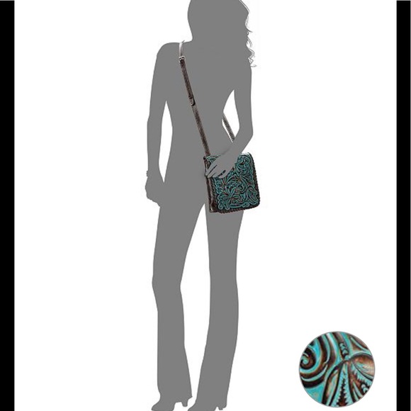 🆕 Patricia Nash Granada Tooled Leather Crossbody - Picture 2 of 6